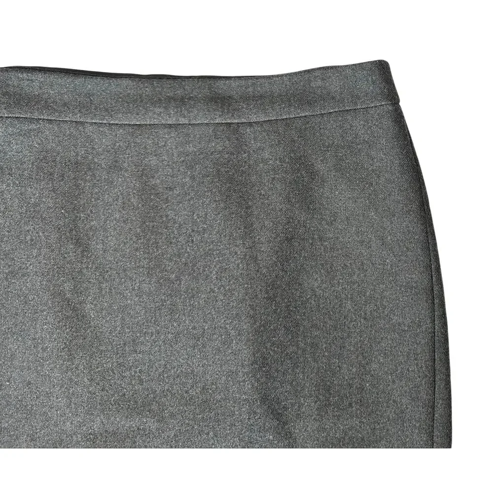 J. Crew Double Serge Pure Wool No 2 Pencil Skirt Gray 47314 Size 6